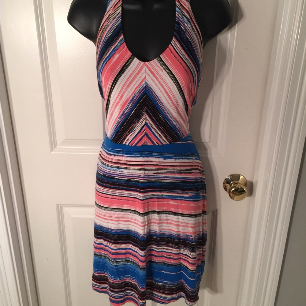 Halter Neck multi color dress